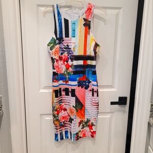 Dress, Colorful sleeveless slight stretch Never worn sz 12